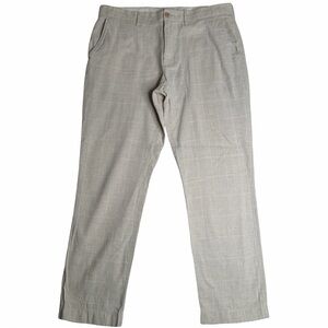 J.Crew 770 Straight-fit Stretch Chino Pant Glen Plaid Tan Men’s Sz 35W 32L